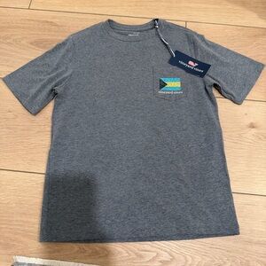 NWT Vineyard Vines boys shirt S 8-10 Bahamas flag island Caribbean